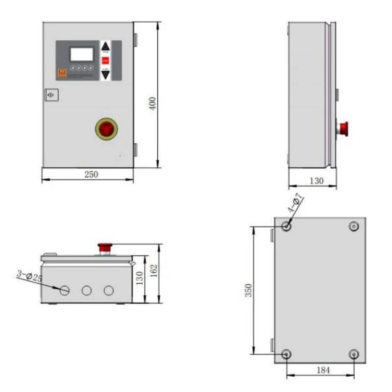 Single Phase Roll Up Door Servo Motor 0.75kw 1.5kw for Rolling Shutter Doors High Speed Control Box Panel Rapid Gate Parts