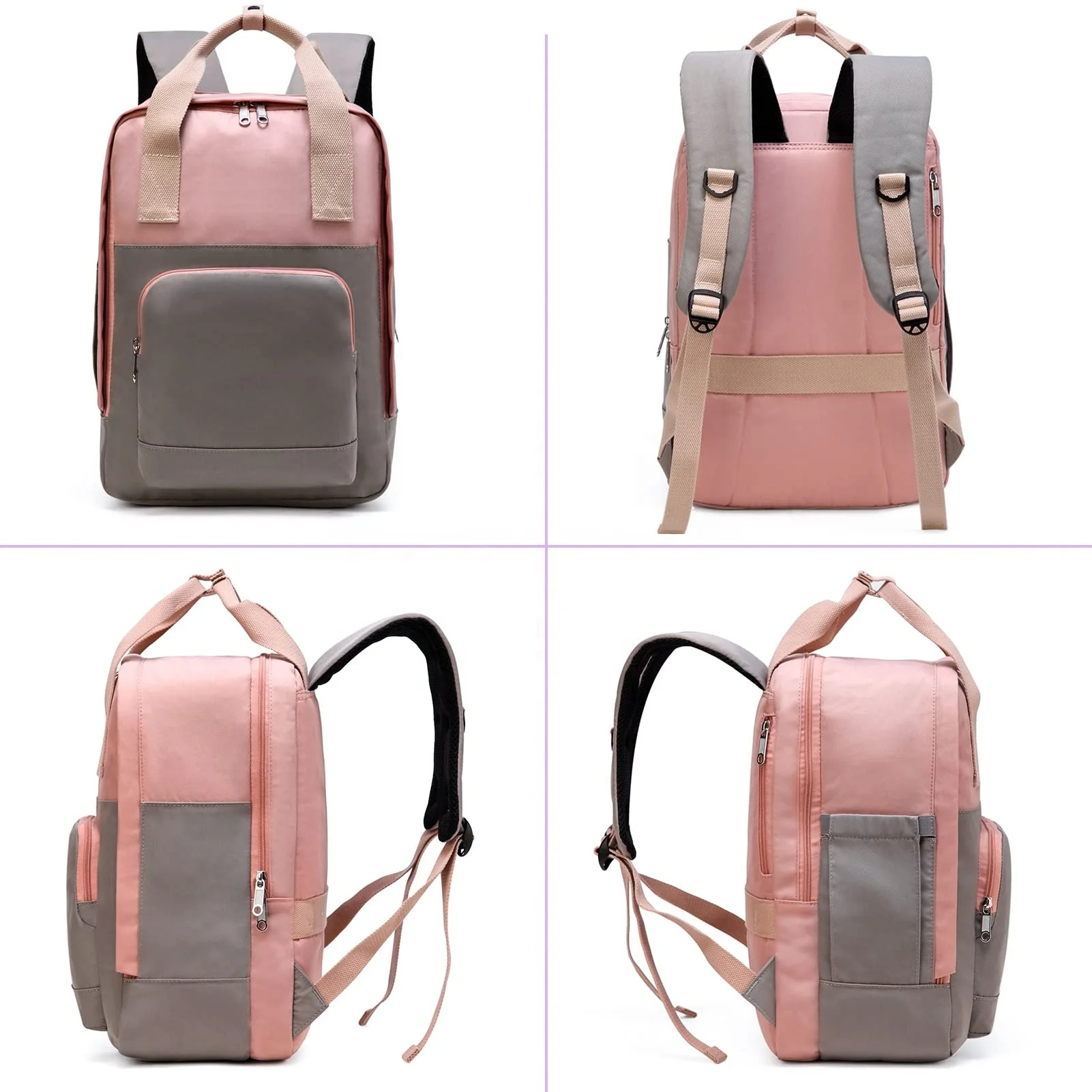 2023 mochilas escolares Fashion Pink laptop back pack Teens School Backpack for Girls High School Bags for teenagers