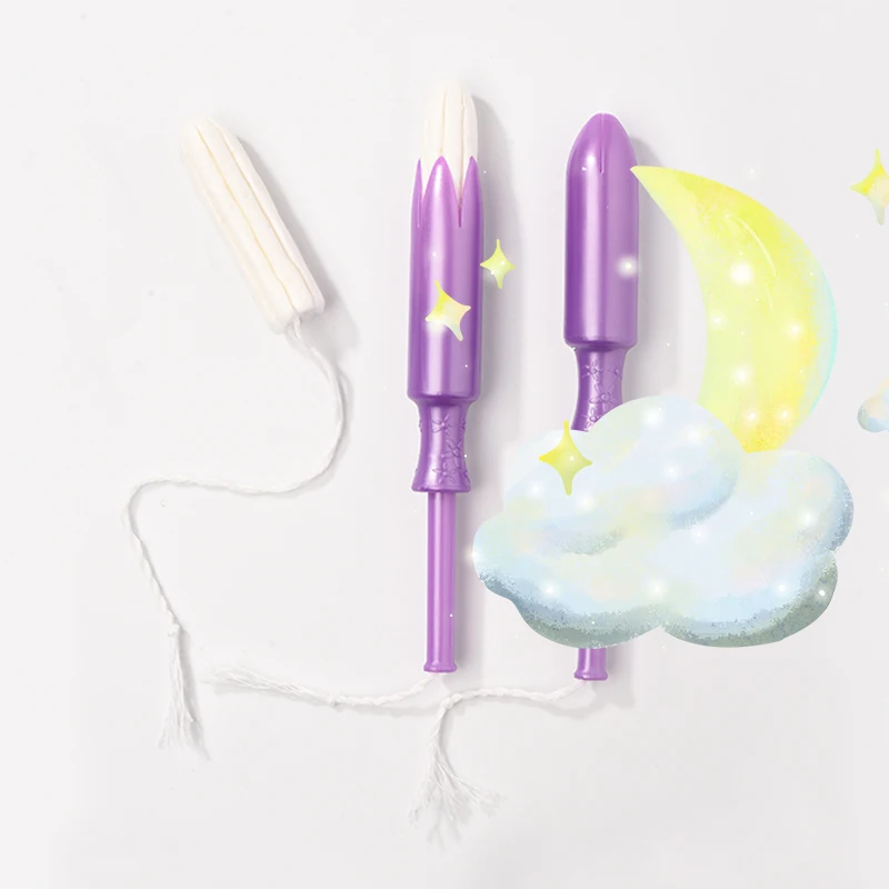 
Natural Soft Care Organic Cotton Menstrual tampons biodegrable applicator tampons 