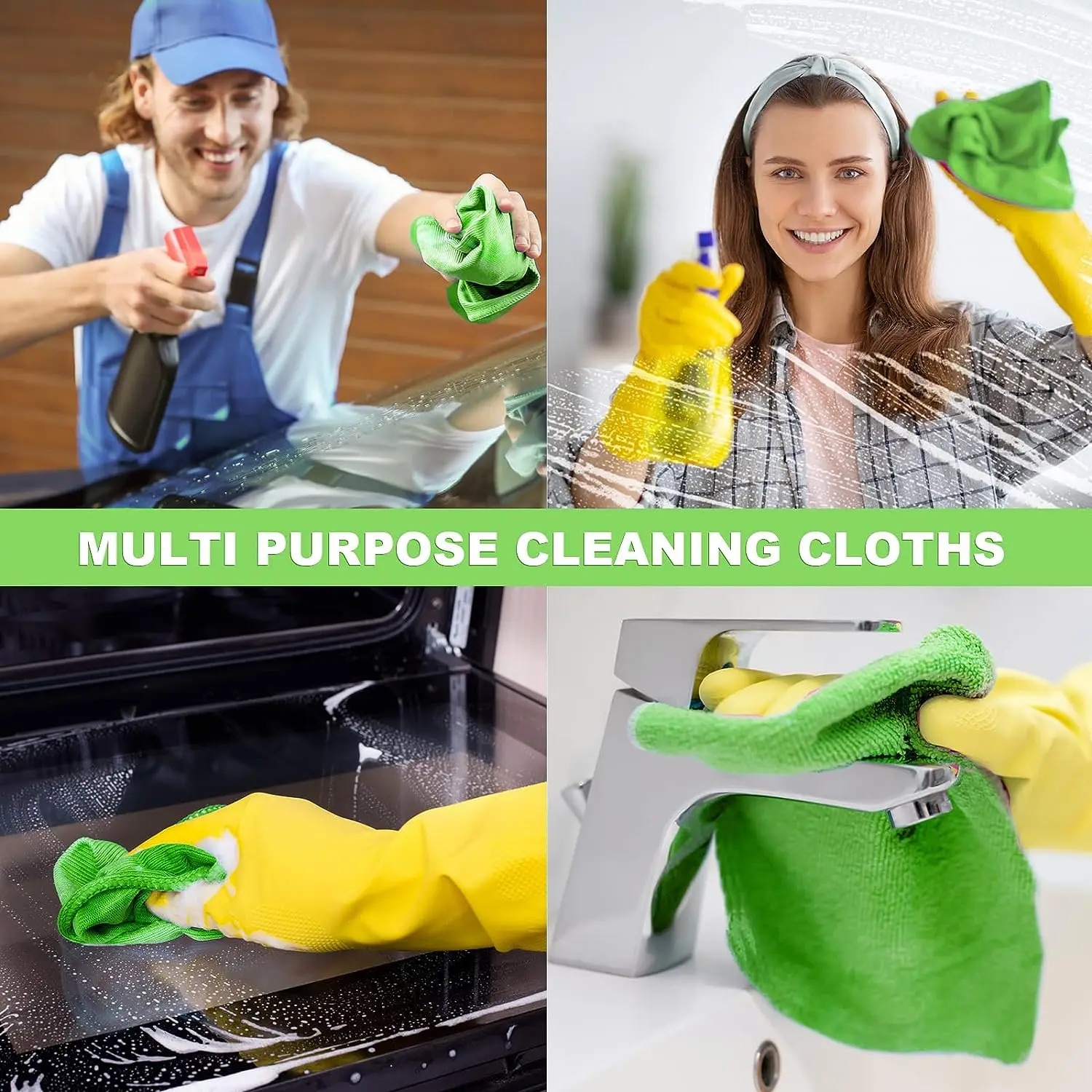 Microfiber Tear away towel Roll 50/75/100 Pack Microfiber Cleaning Towels 30 x 30cm Washable cleaning car Rags fabric cloth