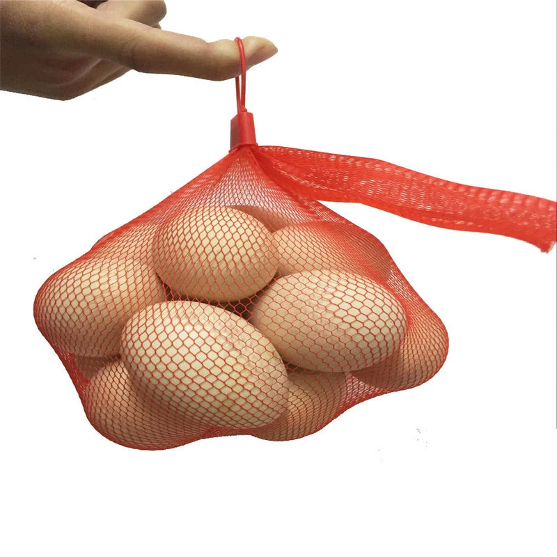 Grs Folding Style  Leno Net Plastic Mesh Bag with Drawstring Firewood Seafood Vegetable Fruit (Onion Potato Tomato) Meat Packing