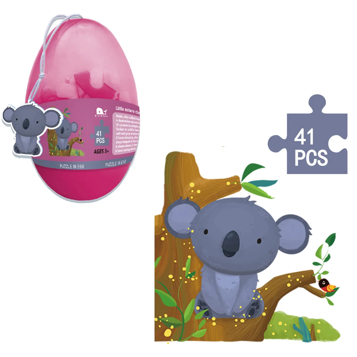 2024 New Arrivals Tiktok Hot Giant Panda Tiger Funny Egg Puzzle Children Puzzle Paper Baby Puzzle Children 3-6 years old