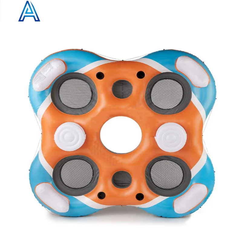 Durable environmental thickened PVC air blow inflatable pool water float tube towable float seat water ski tube boat toy