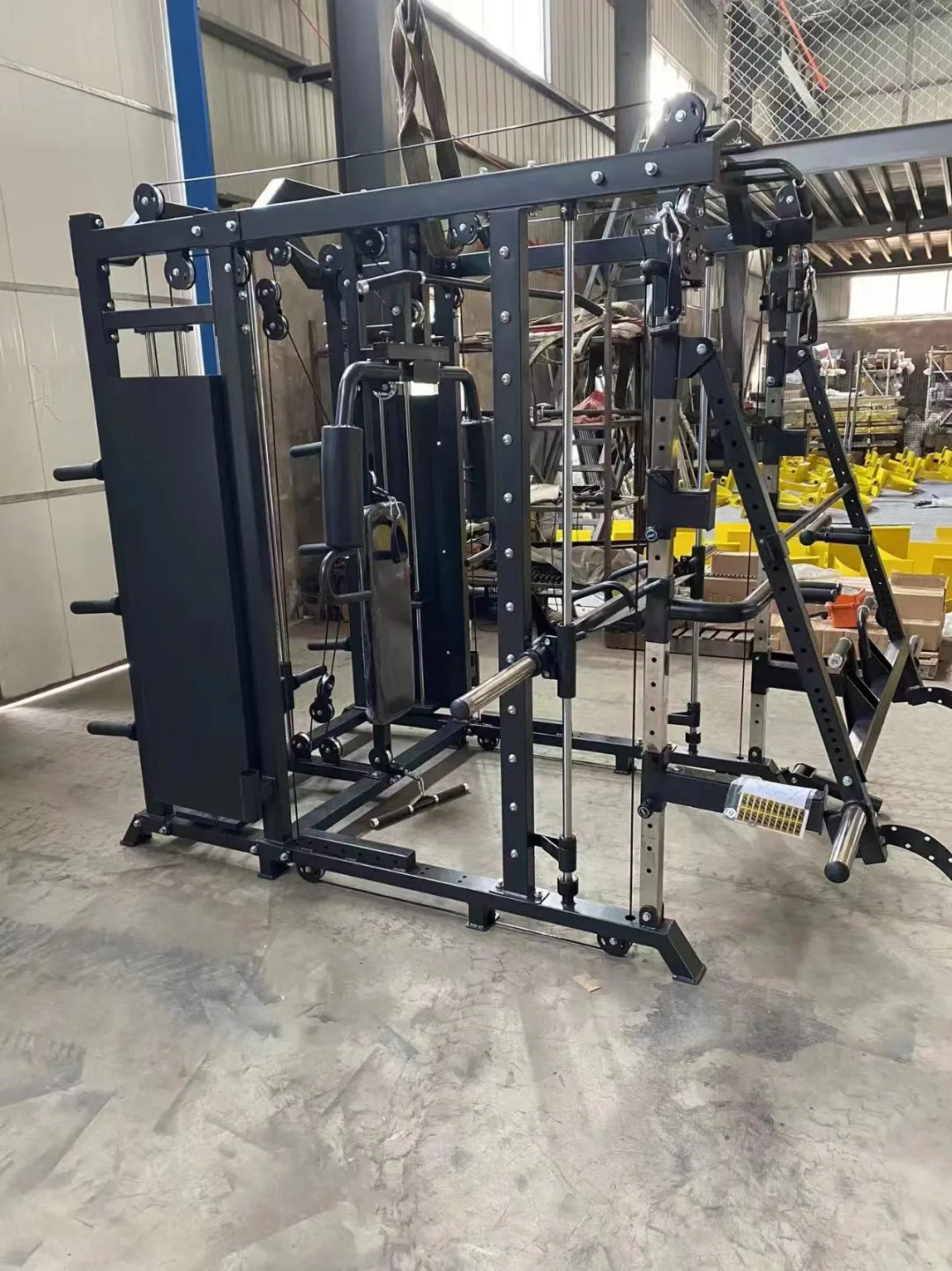 Gym Fitness Equipment Cable Crossover Comb Trainer Power Squat Rack Multifunction Smith Machine with Weight Stacks