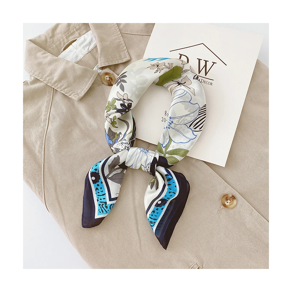 
High Quality Concise Chiffon Scarf Square with Comfortable Apply to Clothing Collocation 