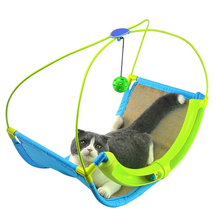 Wholesale Funny Interactive cradle cat toys house with bell ball cat toy for pet cat small dog