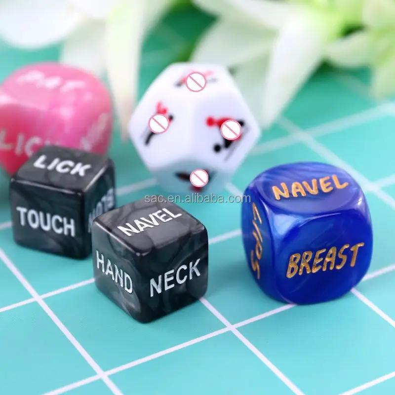 SacKnove Erotic New 6 In 1 Set Adult Lovers Positions Sex Toy Glow In The Dark Square Corner Date Night Naughty Love Dice Game