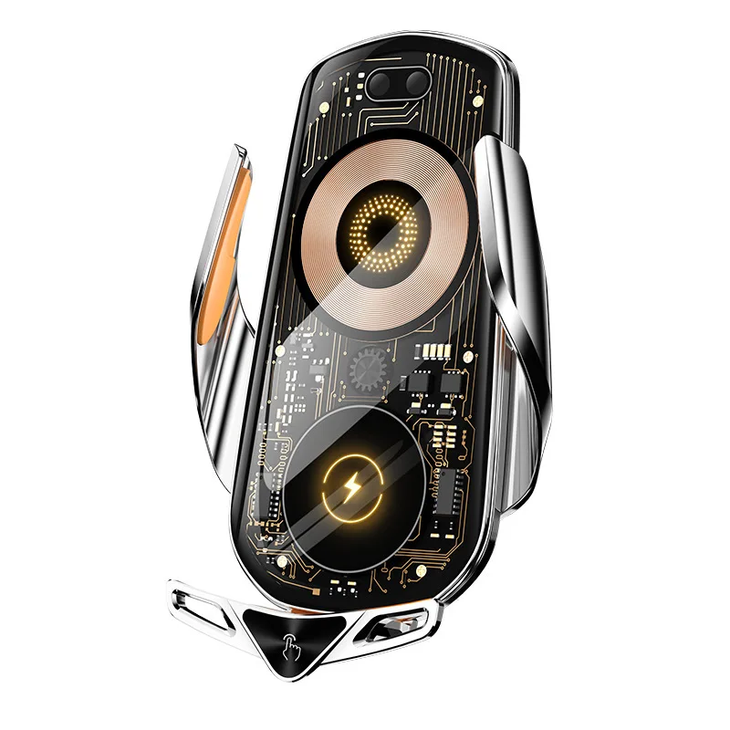 Transparent Car Mount  Smart Wireless Car Phone Stand Universal  Mobile Phone Holder for Cars 15w Charging Holder