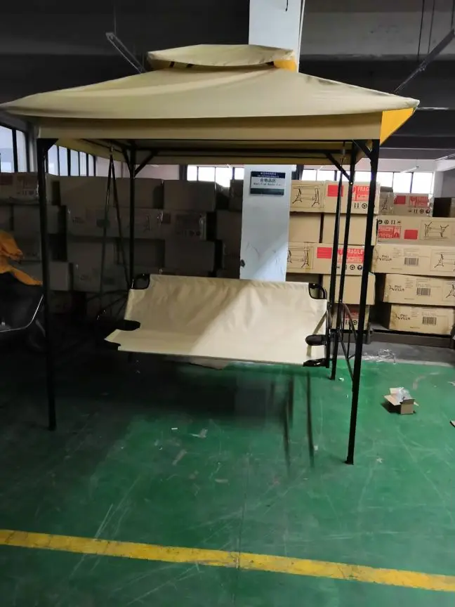 Luxury Standing Swing Gazebo Chair and Bed with Mosquito Net for Outdoor Garden Use