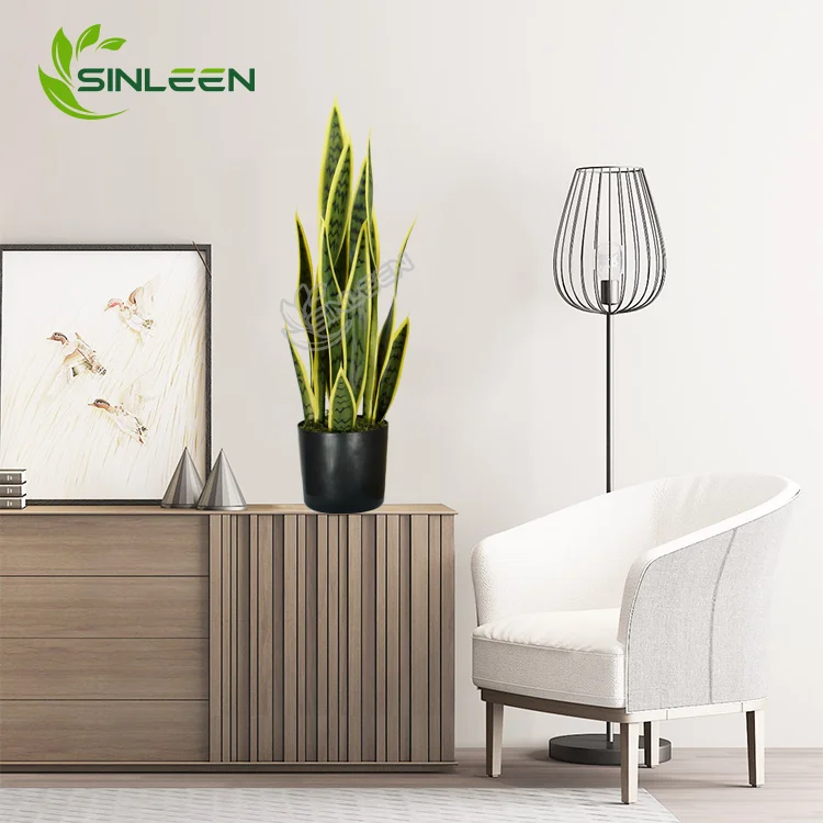 Artificial Fake Decoration Living Room Mini Real Touch Modern Office Tree Decor Sansevieria Snake Plant