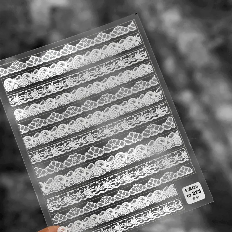 Nail stickers use for nail art diy  5D nail stickers lace stickers