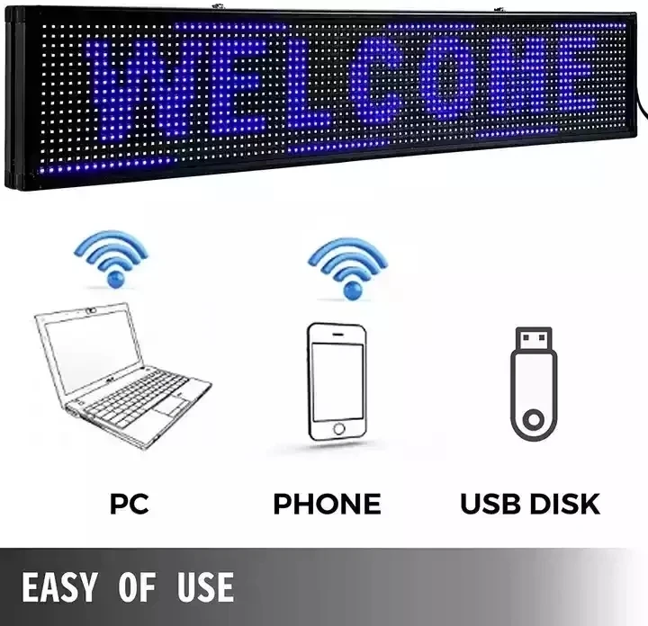 Outdoor Indoor Multi-language Supported led lamp led programming sign display  p10mm led moving  text sign led message display