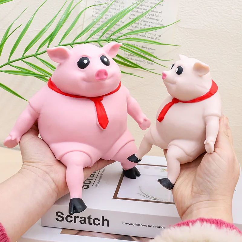 2023 New Arrival Tpr Anti Stress Relief Fidgets Sensory Cute Pink Pig Squeeze Squish Stress Relief Toy