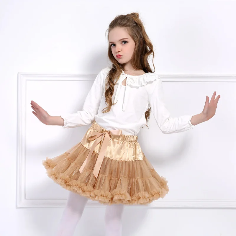 Top Quality wholesale boutique Pettiskirt Pink Fluffy Ballet Kids Baby Girls Tutu Tulle Mini Skirt With kids