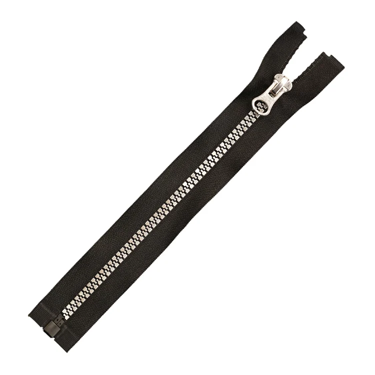 Factory Wholesale Gold Metal Like Plastic Zipper Repair Kit With Shiny Film Plastic Zipper for Garment Open End Finished Zipper