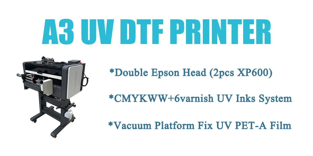 factory outlet 30cm uv dtf printer a3 logo printing hybrid uv Inkjet printer ab film for uv sticker printing dtf printer