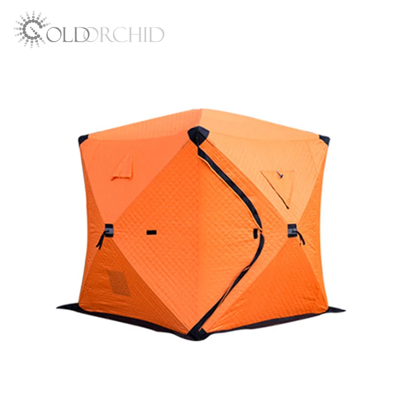 Custom outdoor sauna tent room portable Square hiking pop up insulated camping ice cube winter fishing tent
