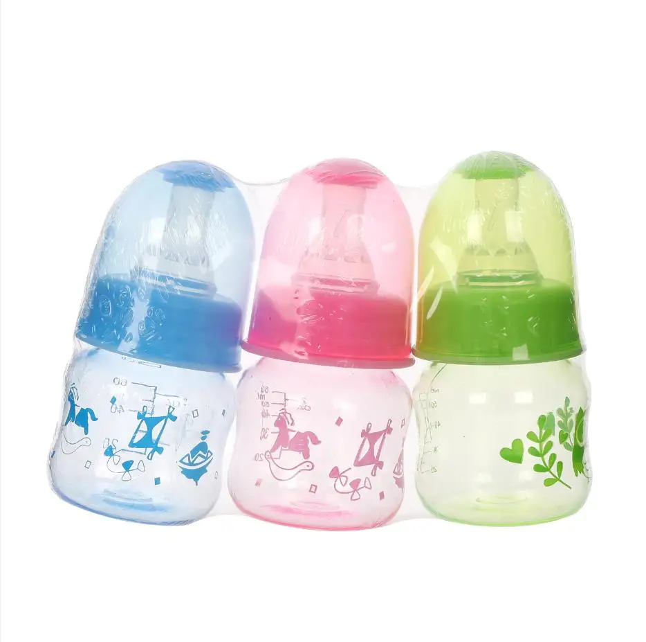 factory hotselling 2oz colorful little baby plastic baby bottle bank