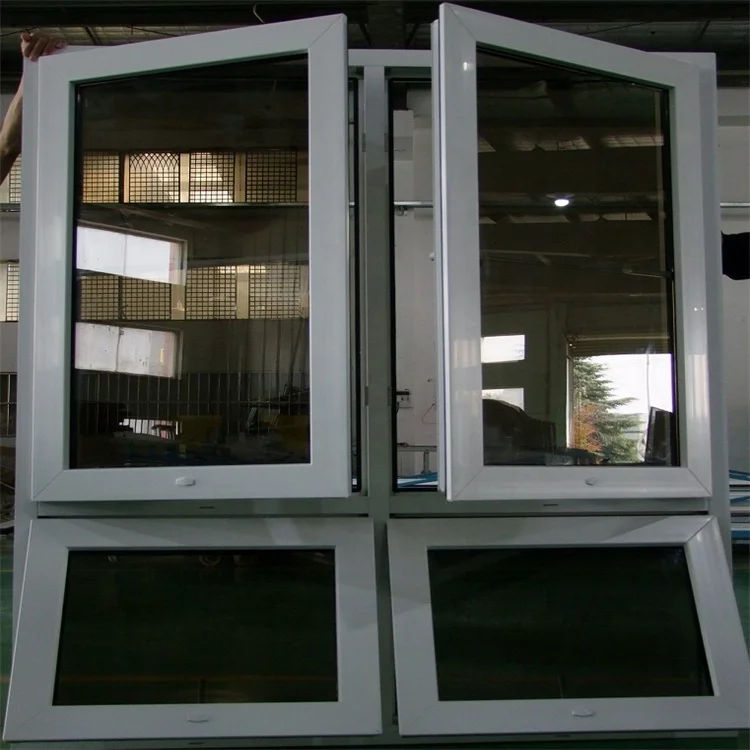 Minglei upvc profile windows double glazed tempered glass upvc double casement window