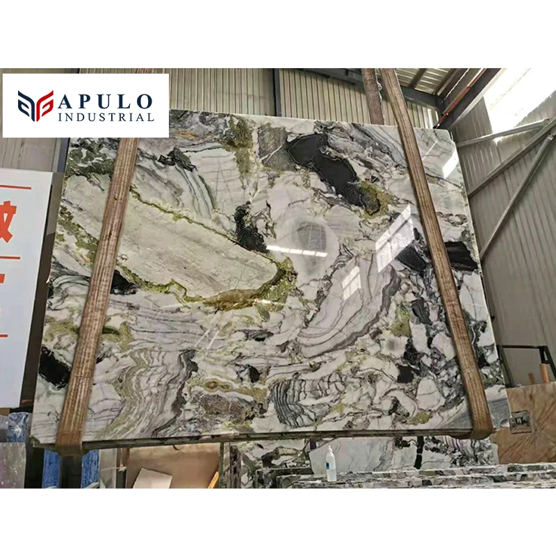 Marble Tiles Table Wall New Arrival Luxury Chinese Ice Cold Emerald Green Modern Villa Polished Calcite 3 Years Ice Jade CN;GUA