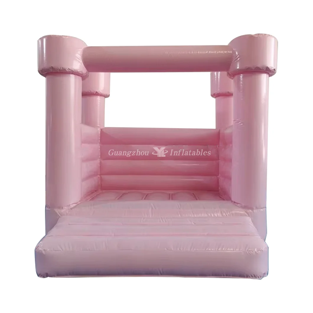 Макарон розовый свадебный надувной замок