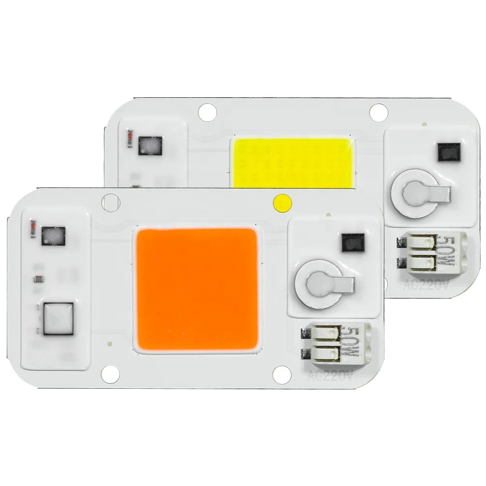 Solderless Connector 220v Led COB 50W 30W 20W Full Spectrum Plant Grow Light COB Chip for Indoor Plant Seedling Grow
