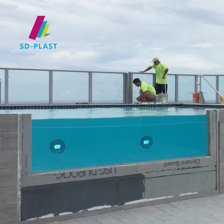 SDDZS20 high quality clear wholesale fiberglass swimming pool acrylic pool swimming outdoor acrylic panels for swimming pool