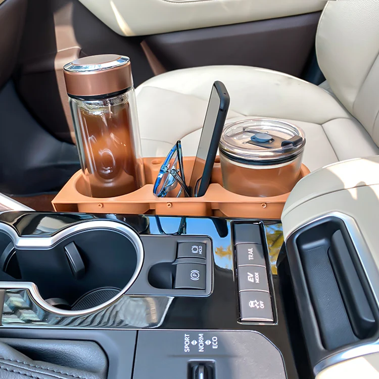 Car Interior Accessories With Cup Holder Car Seat Gap Filler Storage Box Organizer Cell Phone Drink Cup Holder