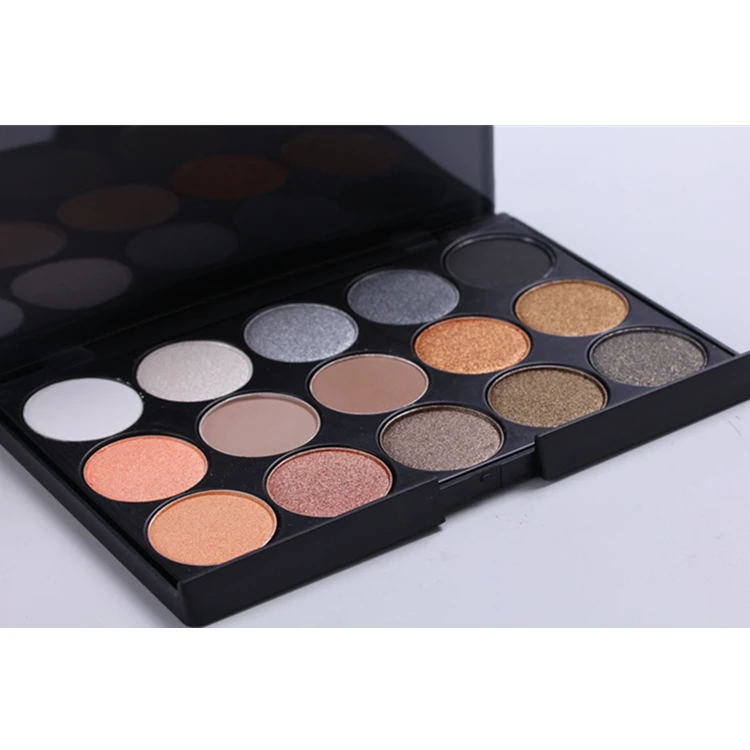 Cosmetics company manufacturers private label mineral 15 color eyeshadow palette