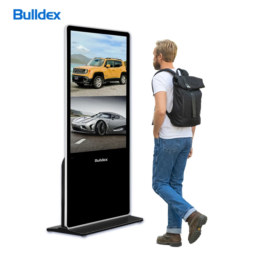 Bulldex 55 Inch Outdoor Advertising Display Digital Signage Display LCD LED Floor Stand Advertising Machine