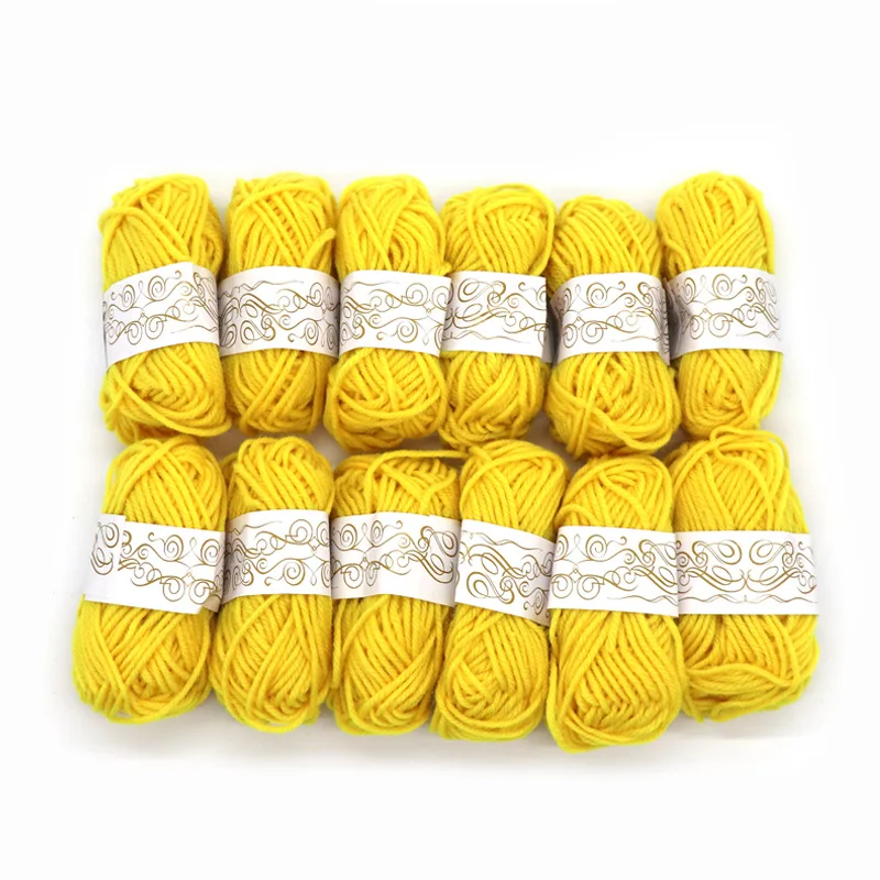 12 color DIY Creative handicraft Color wool for children Wool Yarn Hand Knitting Yarns 300g/piece