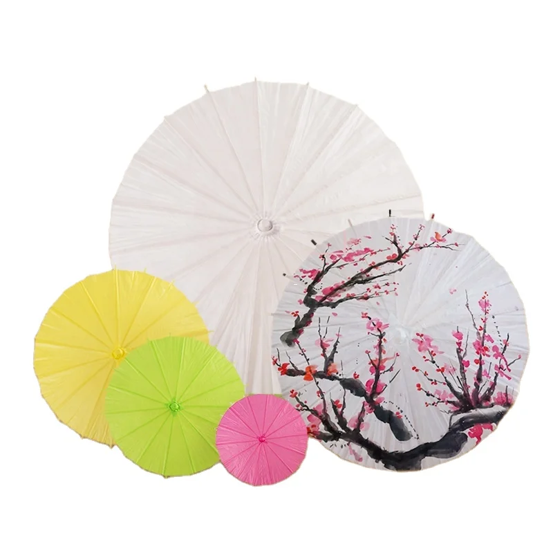 [i Am Your Fans] Sufficient Stock! Kids Diy White Paper Umbrellas 10cm 15cm  20cm 30cm Are Available Kid Fan