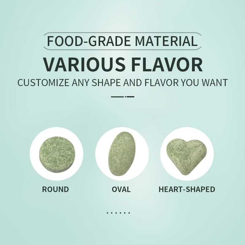 Private Label Mint Flavor Whitening Toothpaste Mouthwash Tablets