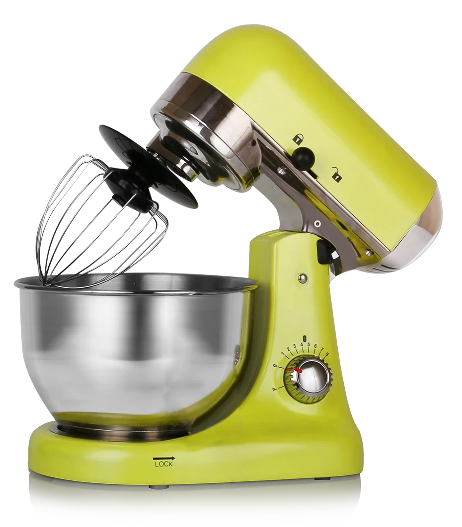 Hot Sale Durable 5 liter Metal Cast Large Capacity 1000w Powerful Household Stand Mixer for Baking Cake Dough Kneading