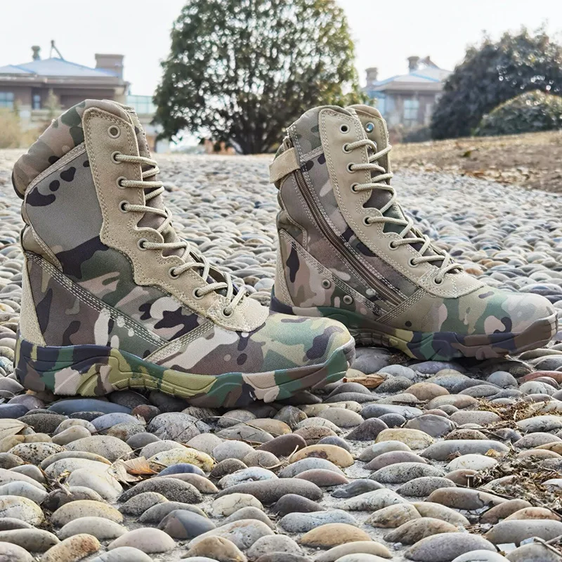 Outdoor Breathable Hiking Snow Tactical Shoes Camouflage Army Combat Boots