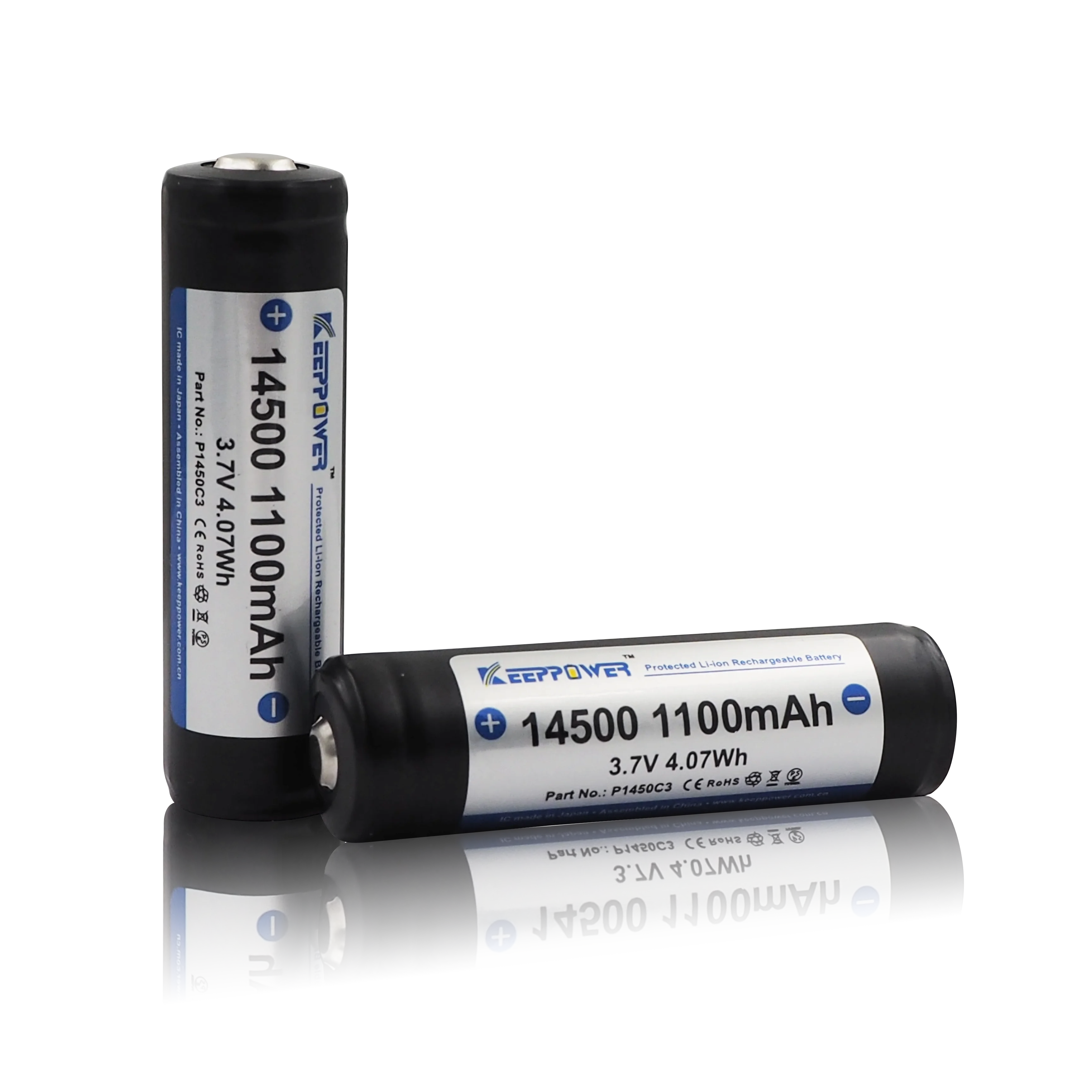 KeepPower 14500 1100 мАч защищенная литий-ионная аккумуляторная батарея P1450C3