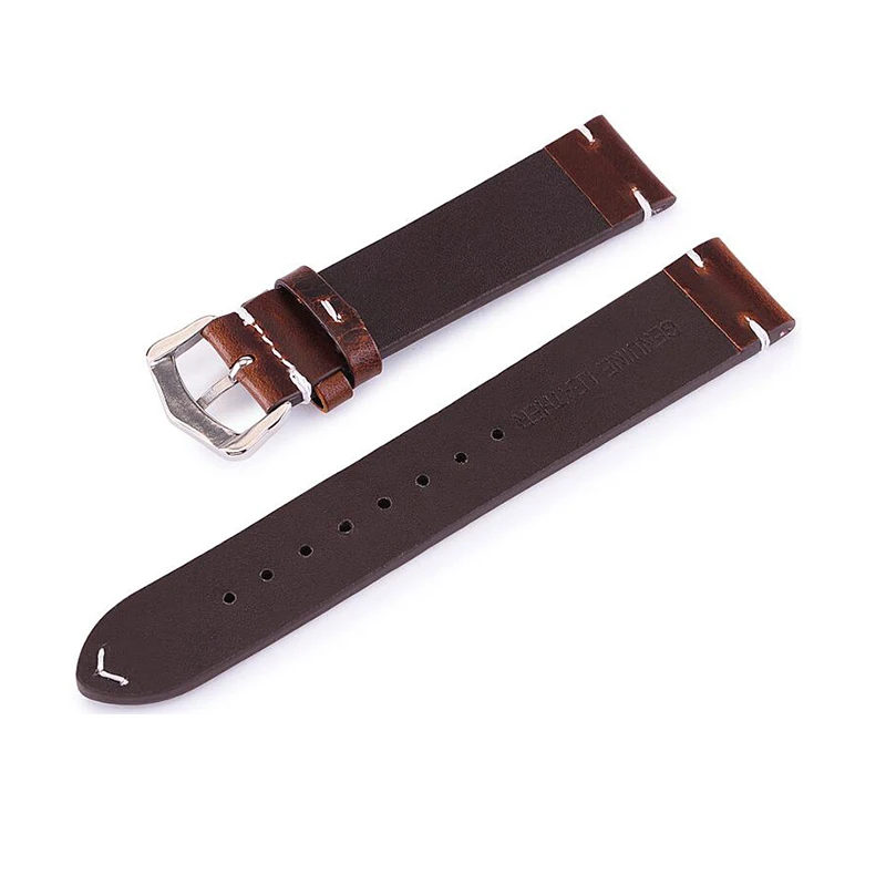 
Zulu high quality Genuine Leather Replaceable smart watch band 22mm leather strap 