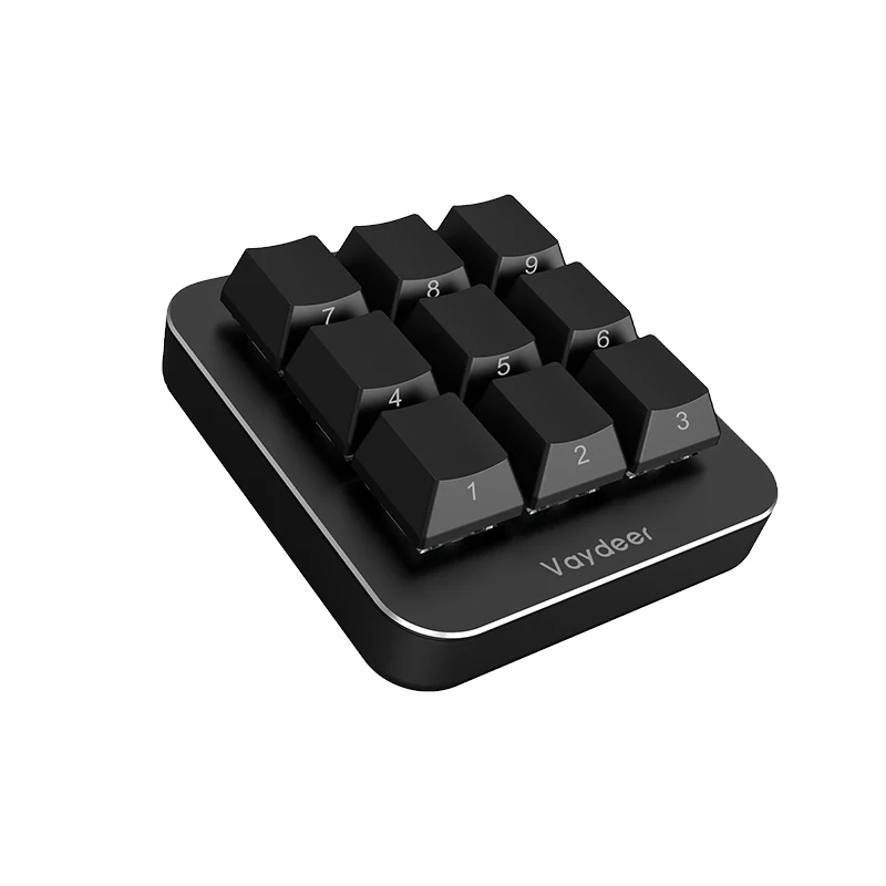 Portable Keyboard Computer Mini One-Handed Small Smart Studio Mechanical Wired Gaming Keyboard with 9 Fully Programmable Keys