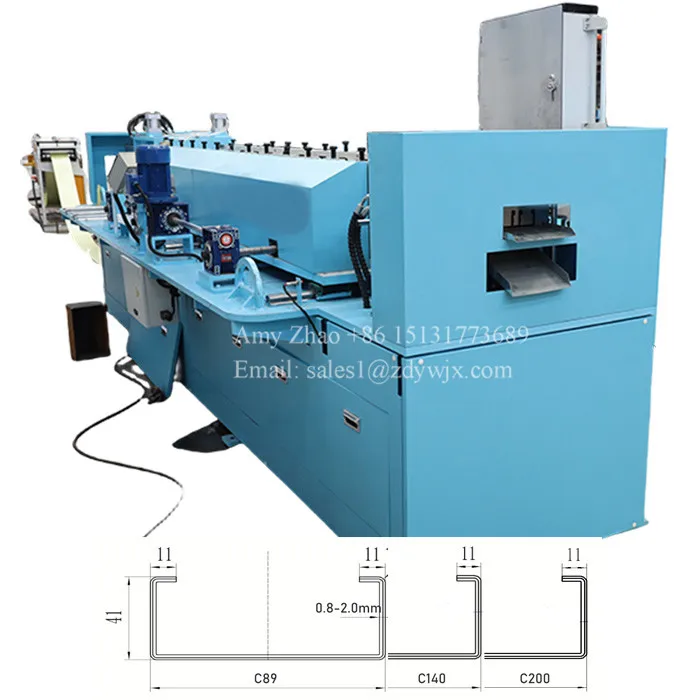 Multiple Profile C75-89-140-200 LGSF light gauge steel framing roll forming machine