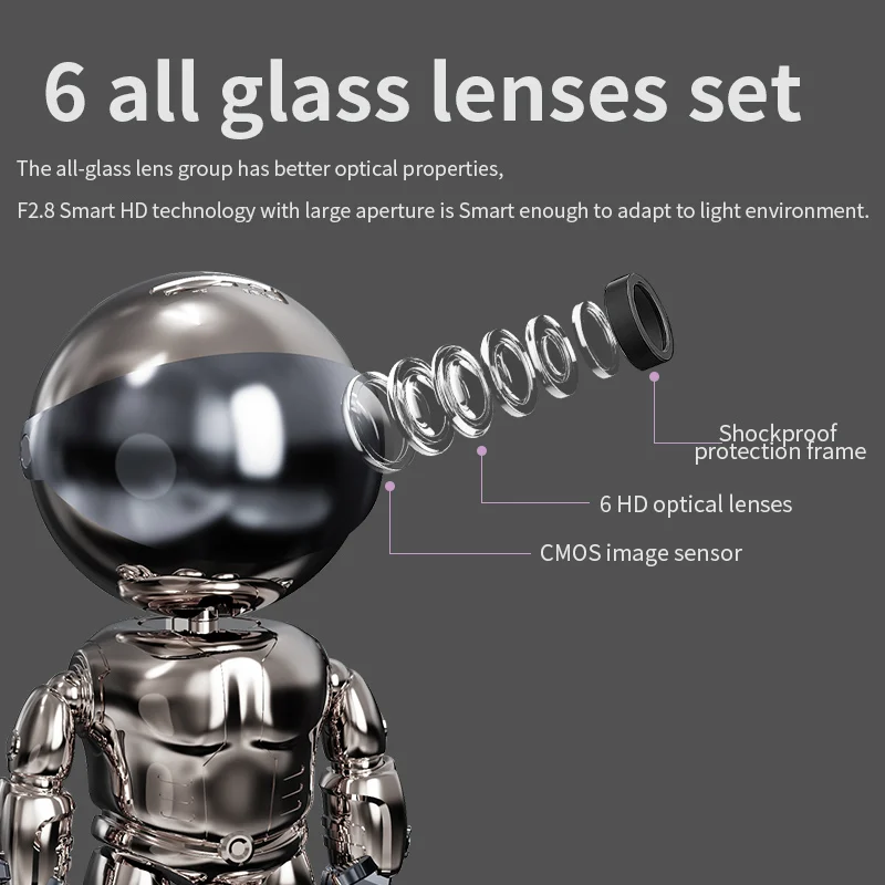 Factory Smart CCTV Ip Wireless baby monitor Camera Pet Robot Indoor Surveillance Camera Smart Home Baby Monitor