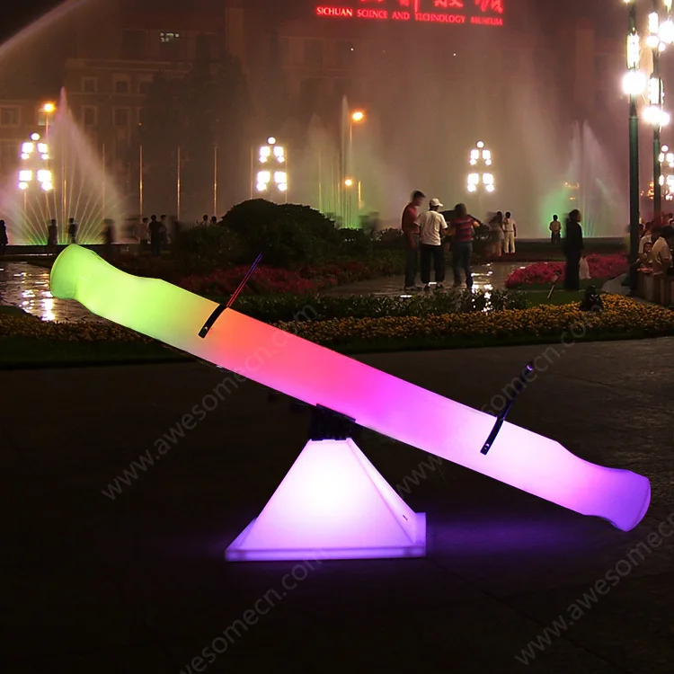 Led Seesaw and Swing Garden Seats Park Chair Children Entertainment Equipment