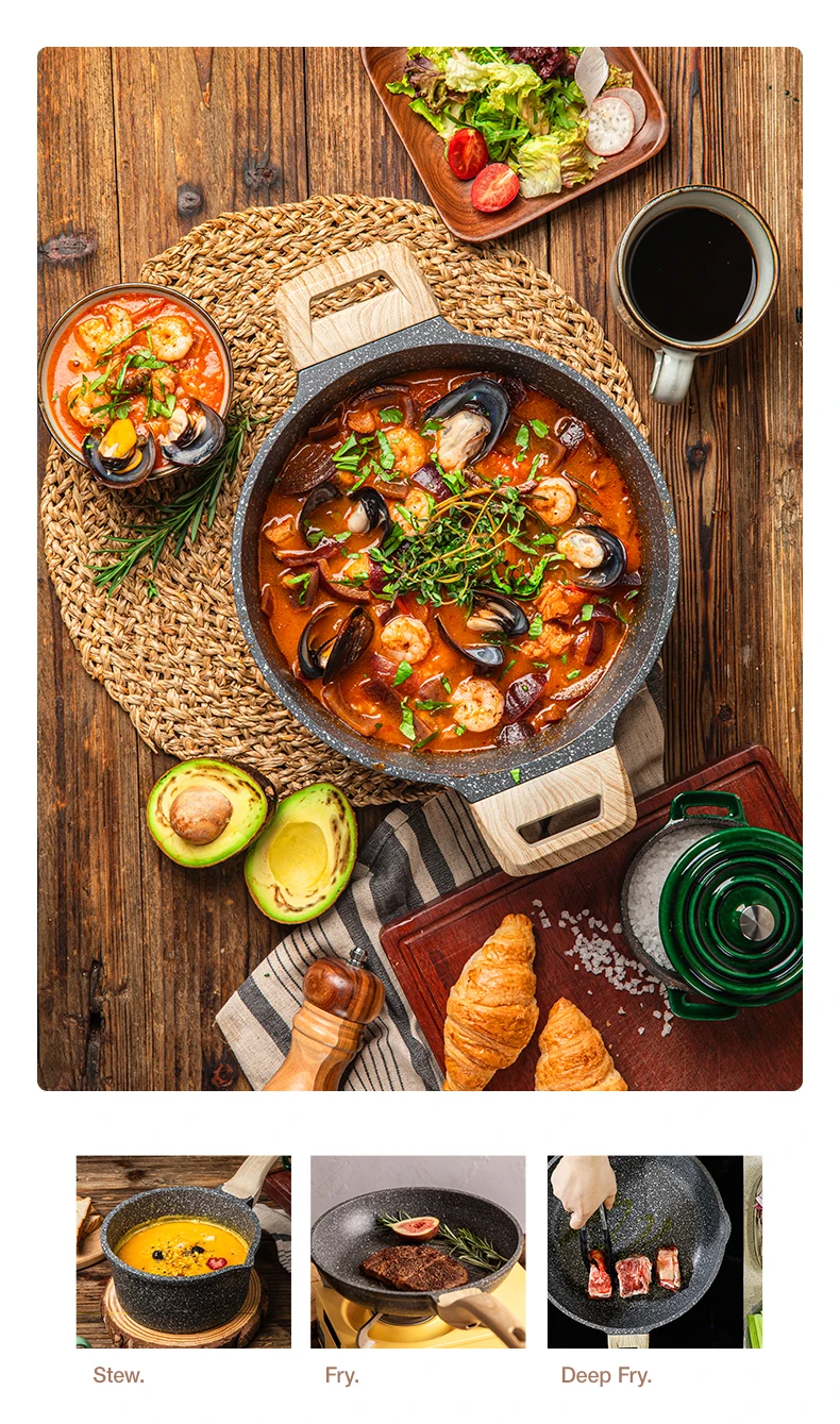 Carote aluminum cookware set with aluminum cover,ceramic coating cookware with bakelite handle