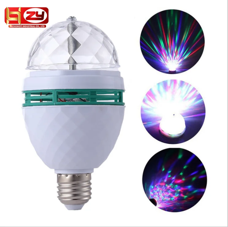 Мини 3 Вт цветная Автоматическая вращающаяся RGB Светодиодная лампа сценический свет эффект для вечеринки 85265 диско хрустальный волшебный шар Клубные DJ