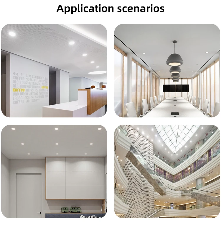 Aluminum frame Living Room lamp Recessed Mounted 4 inch 9w slim round led pot light panel lights led ceiling