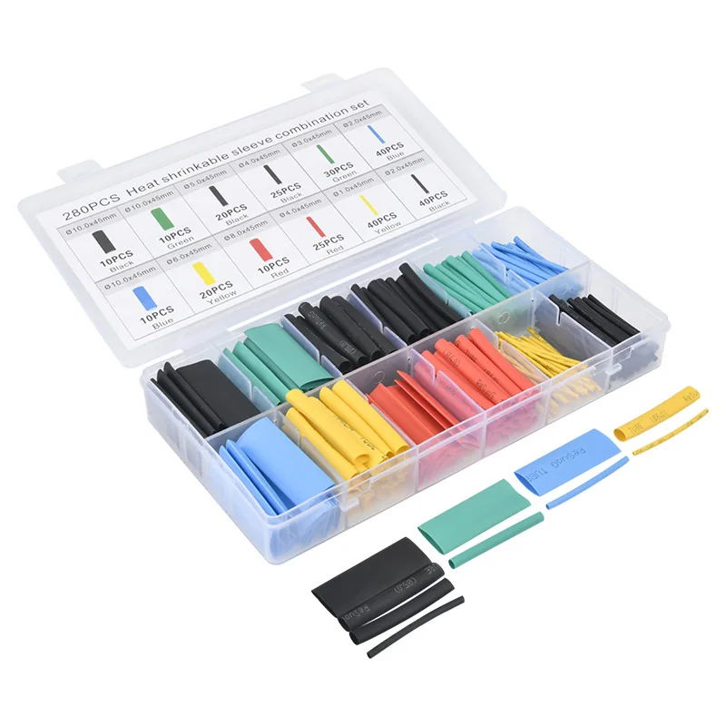 Colored flame retardant heat shrinkable tube wire protective sleeve insulating sleeve box