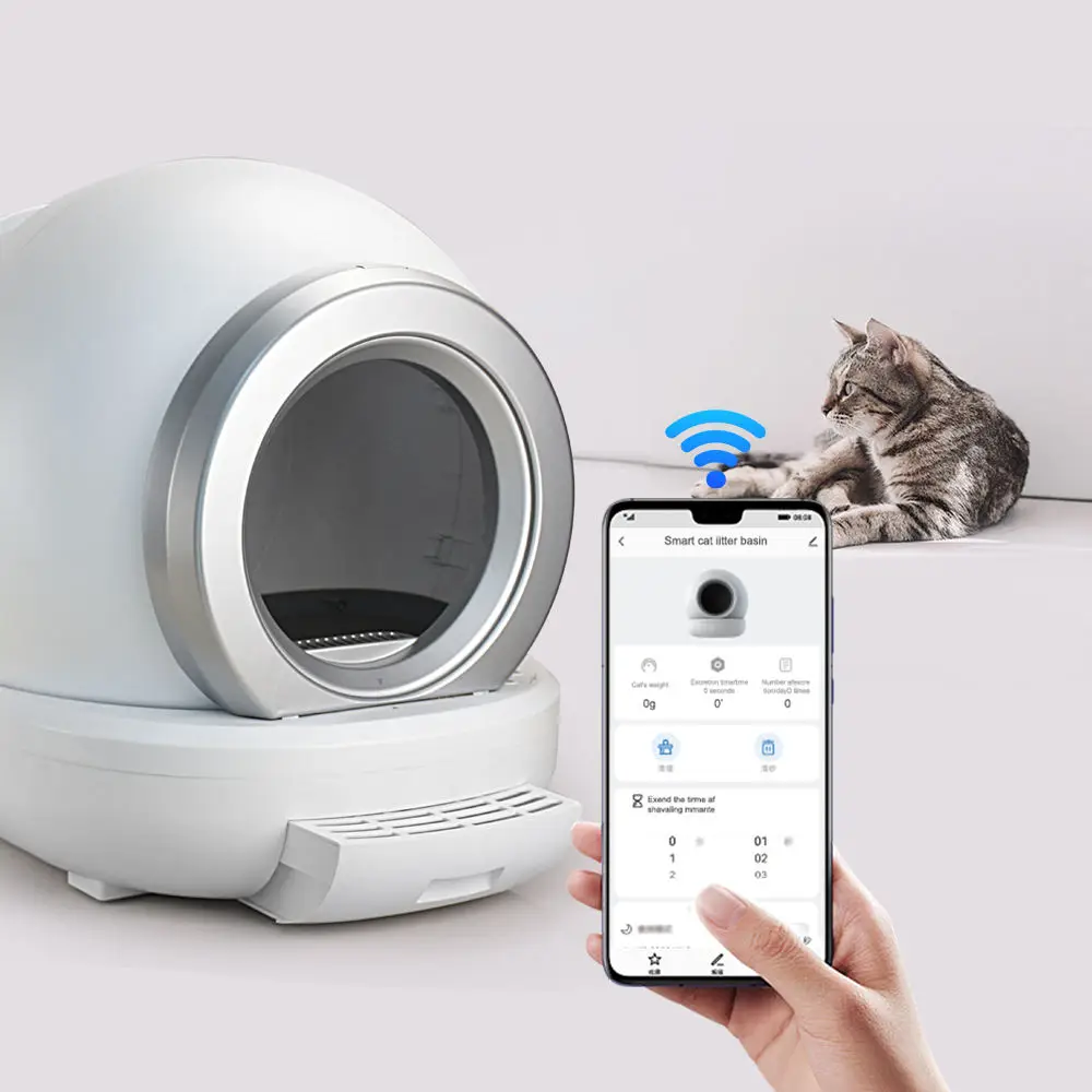 Automatic Cat Toilet With App Remote Control Self-cleaning Intelligent Health Monitor smart litter box for cats