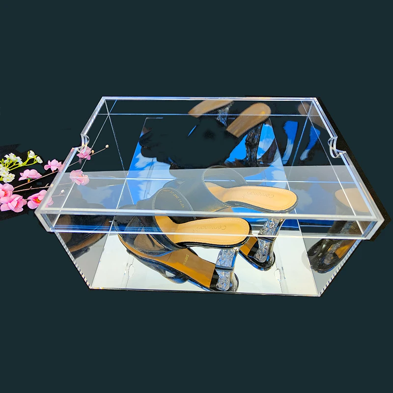 Factory Custom Clear Acrylic Gift Box Shoes Box Plexiglass Display Box With Lid
