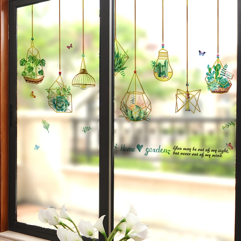 Wholesaler Supplies Customizable 10 Home Power Frosted Window Stickers Glow Funny Waterproof Removable Frosted Window Sticker