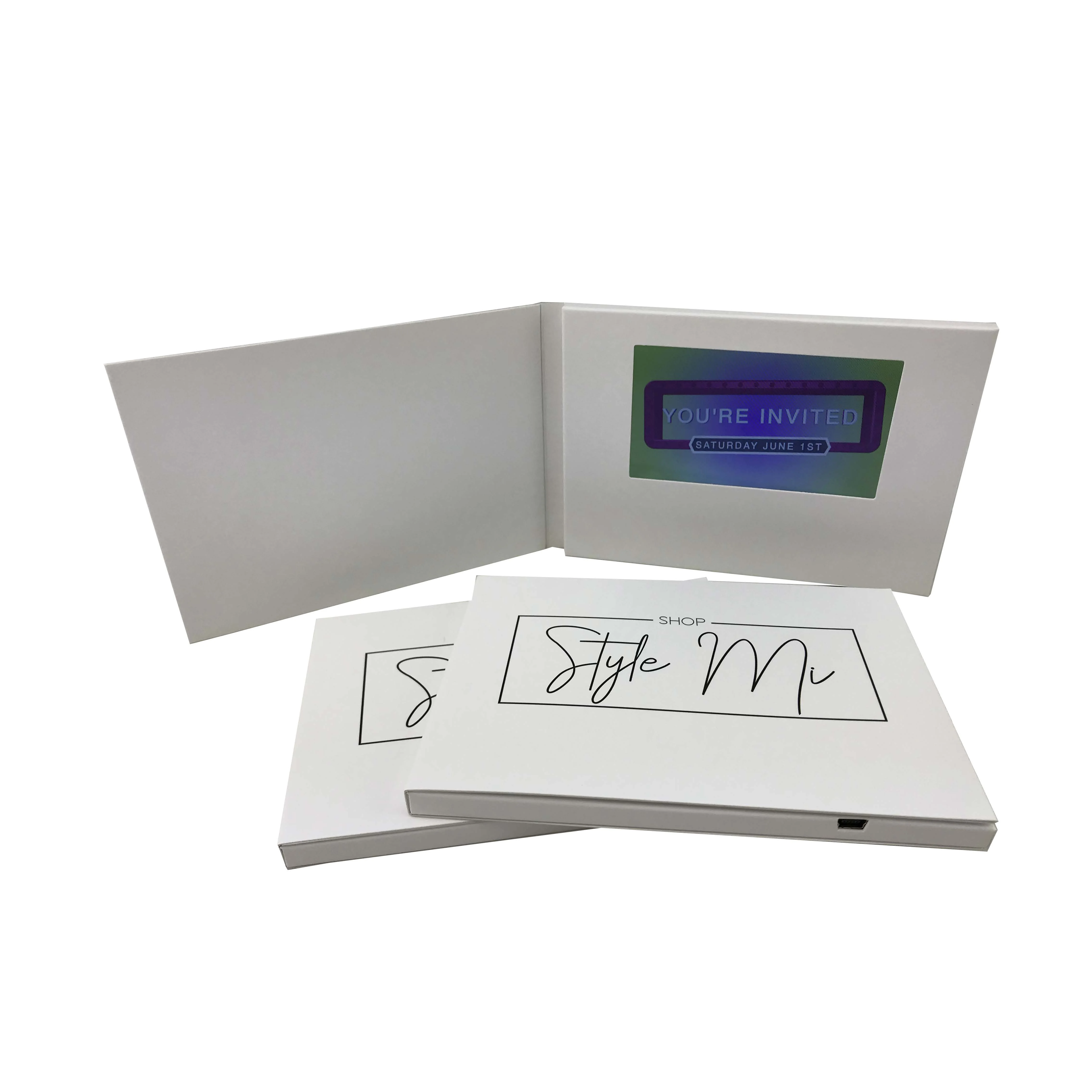 4.3 Inch Digital Birthday Greeting Card LCD Screen Video Brochure Card For Advertising Business Invitation