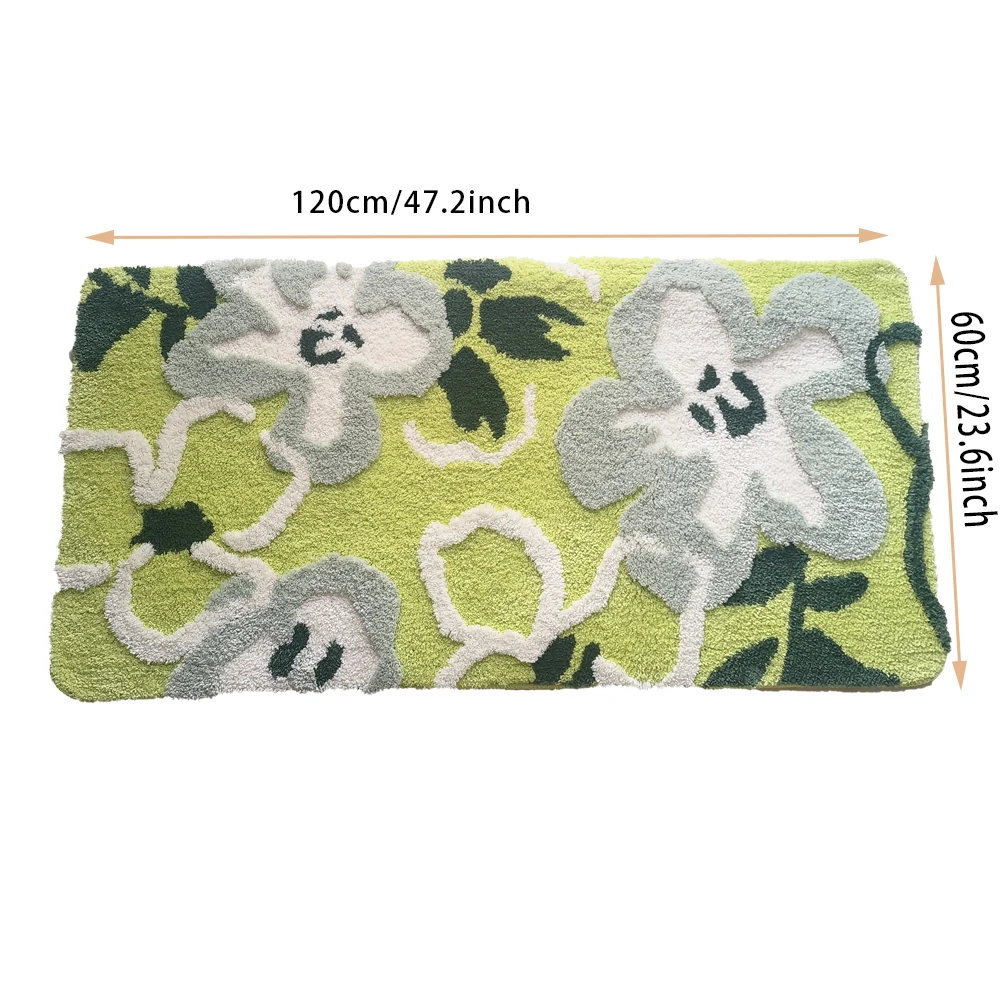 Tufted Moss Carpet Thickened Absorbent No-Wash Loop Pile Polyester Floor Mat 3D Bathroom Rug Home Use Bathrooms Other Home